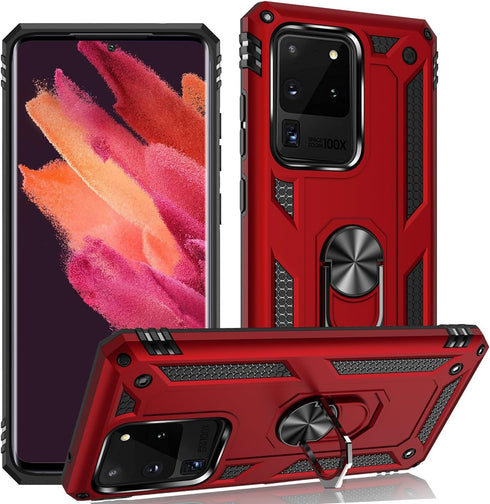 ADDIT Phone Case for Samsung S20 Ultra Case Samsung Galaxy S20 Ultra Phone Case, Military Grade, Heavy Duty, with Ring Holder Stand, Support Magne...