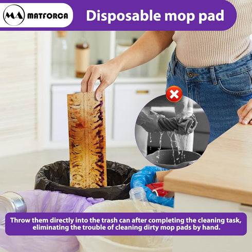 10 Pack Disposable Power Mop Pads Refills for Swiffer PowerMop Multi-Surface Replacement Mopping Refills Pads...