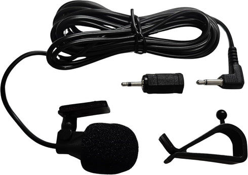 FingerLakes Universal Car Microphone Mic Fits 3.5mm and 2.5mm Bluetooth Enabled Car Vehicle Stereo Radio GPS Units with Included Adapter, Black (F...