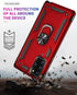 Military Grade Drop Impact for Samsung Galaxy Note 20 Case Note 20 5G Case 360 Metal Rotating Ring Kickstand Holder Armor Heavy Duty Shockproof Ca...