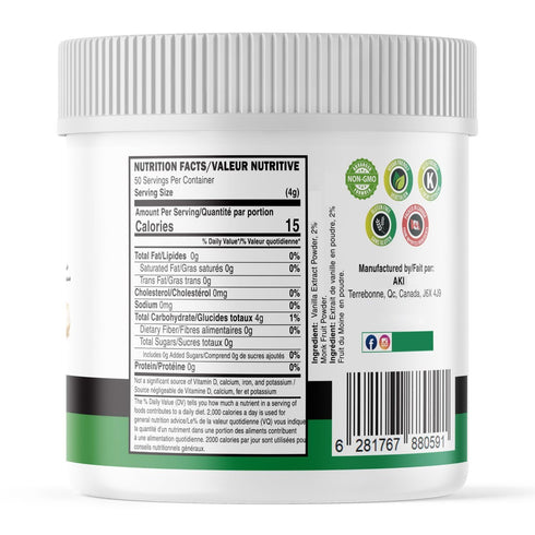 Aki Fine Vanilla Powder Extract From Beans (5.29oz/150g) - Water Extracted Powder Ideal For Baking, Cooking Flavoring - Delicious Vanilla Flavor &...