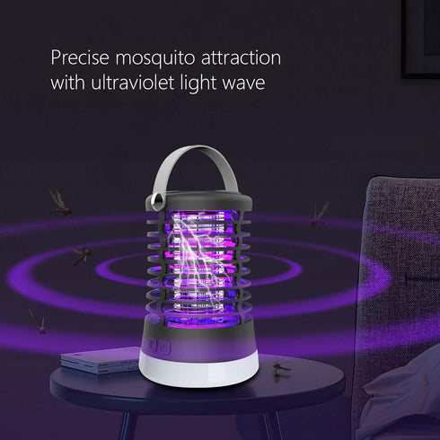 Bug Zapper Outdoor Bug Repellent Rechargeable Camping Lamp Waterproof Mosquito Killer Fly Trap Mosquito Repellent Portable Bug Zapper for Outdoor,...