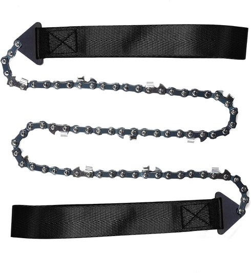 Pocket Chainsaw with Paracord Handle, Folding Chain Hand Saw, Emergency Outdoor Survival Gear for Camping, Hunting, Hiking, Cutting Wood & Tree (B...