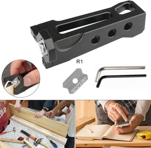 Edge Banding Trimmer - Chamfer Plane Edge Banding, Handle Edge Trimmer Manual Planer Woodworking Blade Edge Corner Planer Quick Edge Chamfer Burr ...