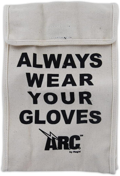 MAGID A.R.C. Cotton Twill Canvas Glove Bag for Rubber Insulating Electrical Gloves, Beige, 1 Count (Pack of 1)...