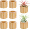 Set of 6 Wood Air Plant Holder- Rustic Style Air Plant Pots Indoor Decorative Air Plants Display Containers Table Centerpiece for Home Office Tabl...