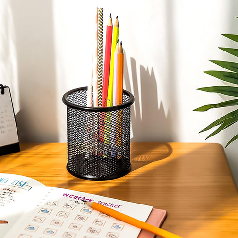 Pen Holder Pencil Organizer for Desk Mesh Cup Marker Tape Clip Scissors Container for Office Desk School Student and Teacher Desk...