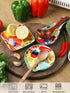 Colorful Hand Painted Spoon Rest Ceramic Large Spoon Holder for Kitchen Counter Stove Top, Dishwasher Safe, Multicolor (1 Pack)...