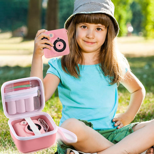 Lumus&Solem Pink Kids Camera Case for Instant Cameras - Storage Bag Compatible with Digital Video Cameras for Girls and Toddlers?Case Only?...