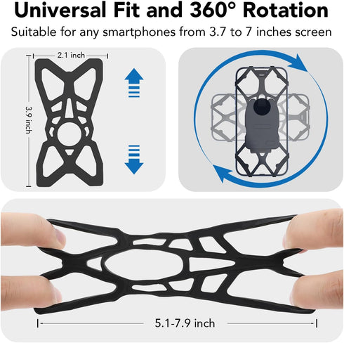 Socket Mount for Bikes, Motorcycles, Scooters,Treadmill Handlebar,Bike Phone Holder for Basic Socket,Compatible with Phone 3.7" to 7"...