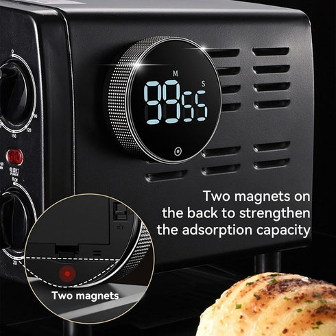 Digital Kitchen Timers, Magnetic Visual Timer Large LED Display Magnetic Countdown Countup Timer Volume Adjustable for Classroom Cooking Baking Te...