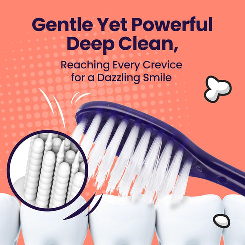 SANGSI Embossed Bristle Toothbrush, Soft Toothbrushes for Adults - Sensitive Teeth and Gums Care - Perfect Travel Essentials – Bubble Bubble Pop P...