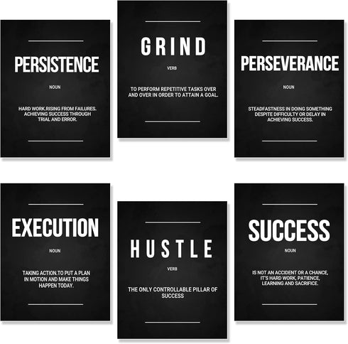 Motivational Bedroom Decor Inspirational Wall Art for Living Room Pictures for Bedroom Office Wall Decor?Positive Quotes & Sayings Posters (Set of...