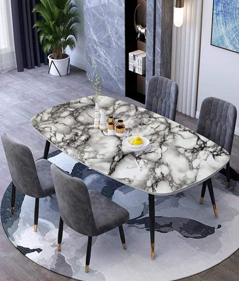 Yancorp 16"x194" White and Black Contact Paper Removable Wallpaper Pull and Stick Countertops Black and White Marble Wallpaper Self-Adhesive Peel ...