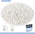 300Pcs 12mm Silicone Lentil Beads, Silicone Spacer Beads for Necklace Bracelet Keychain Pens Craft(White)...