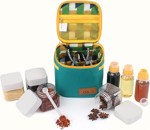 7 Pcs PET Plastic Spice Jars Moisture Proof Condiment Container with Lid - Camping Picnic Outdoor Kitchen Spice Shaker Seasoning Organizer Bottle ...