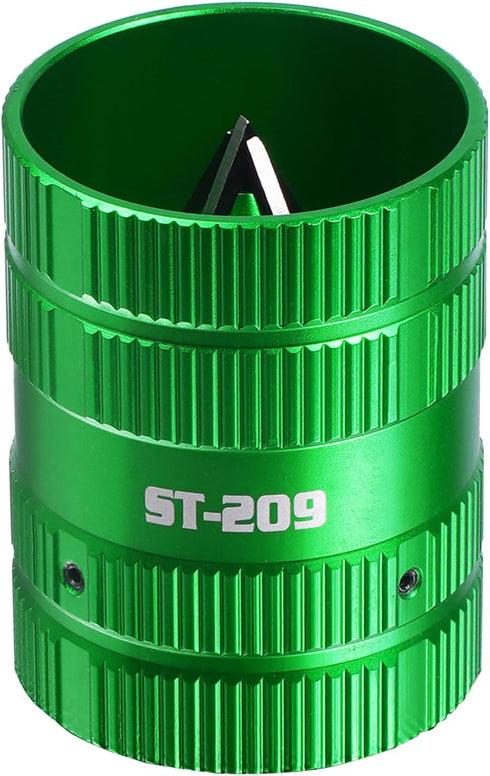 Metal Pipe Reamer for Copper PVC Pipe, Deburring Tool, PlumbingTools, 1/4” to 1-5/8” Inner/Outer Tubing Cleaner, Tube Chamfering Tool (Green)...