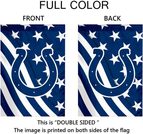 Football Sport Fans Double Two Sided House Flag 12 X 18 Inch?Welcome Decorations Garden Flag,Yard Outdoor Flags Decor (Blue Stripe Design)...