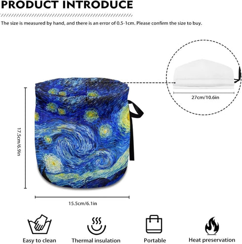 Starry Night by Van Gogh Print Tea Cosy Cover Teapot Warmer Teapot Cover Tea Pot Decor Cover, Tea Cozy for Kitchen Home Tea Pot Tea Kettle Quilt...