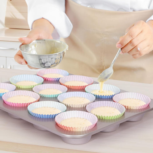 Standard Cupcake Liners 400 Count Colorful Paper Baking Cups Disposable Cupcake Wrappers for Wedding and Party Baking Supplies (Gradient Color)...