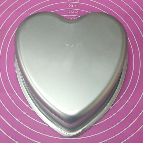 Heart Shaped Cake Pan - 6x3 Inch Aluminum Cake Tin for Weddings, Parties, and Family Occasions Make cake pans for 1-2 servings, heart-shaped small...