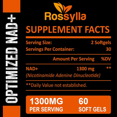 1300 MG Liposomal NAD+ Supplement | Highest Absorption | Purest NAD Supplemet to Boost NAD+ Effetively | Boosting NAD+ Supplement for Aging Defese...