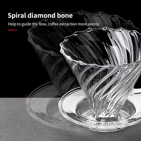 Bincoo Coffee Dripper,with 40 coffee filters Resuable Pour Over Coffee Maker With Handle, Slow Brewing Coffee Pour Over for Cafe, Travel, Home&Off...