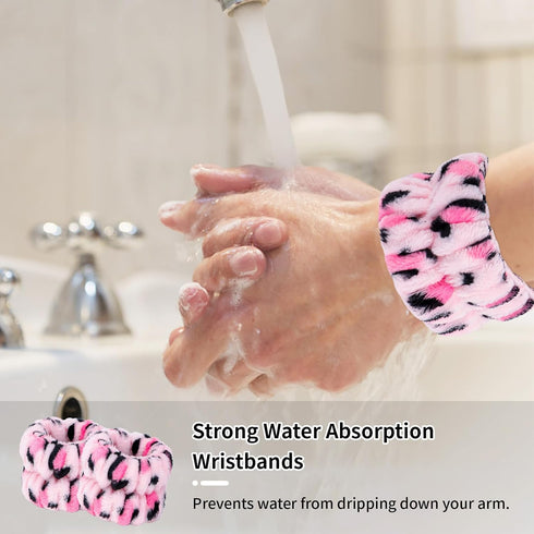 6 Pcs Puffy Spa Headband and Wristbands for Face Washing Skincare Headbands for Women Face Wash Headband Soft Makeup Skin Care Hair Accessories fo...