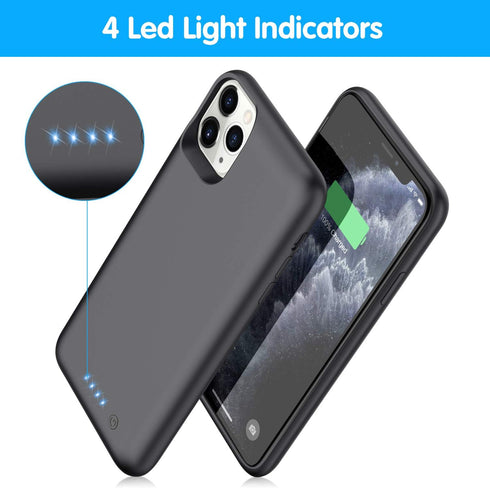 7800mAh Battery Case for iPhone 11 Pro Max - Extended Portable Charging Pack, 6.5-inch Waterproof, Black...