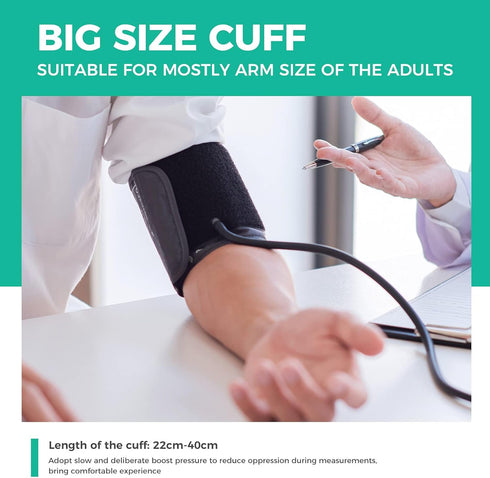 Blood Pressure Monitor Upper Arm Blood Pressure Monitors for Home Use BP Machine with 2x120 Reading Memory Adjustable Arm Cuff 8.7"-15.7" Large Di...