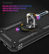 TJS Compatible with Samsung Galaxy A50 2019 Case, with Tempered Glass Screen Protector Metal Ring Magnetic Support Kickstand Heavy Duty Drop Prote...
