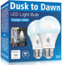2 Pack Dusk to Dawn Light Bulbs Outdoor, 5000K-Daylight, 720LM, 9W(60W Equivalent) A19 E26 Automatic On/Off LED Light Bulbs, Dusk to Dawn LED Outd...