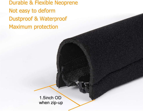 Bestfy Cord Organizer System Cable Management Sleeve, 19.5 inch, Wire Cover with Zipper, Cable Wrap, Cord Sleeves for TV, Computer, Office, Home E...