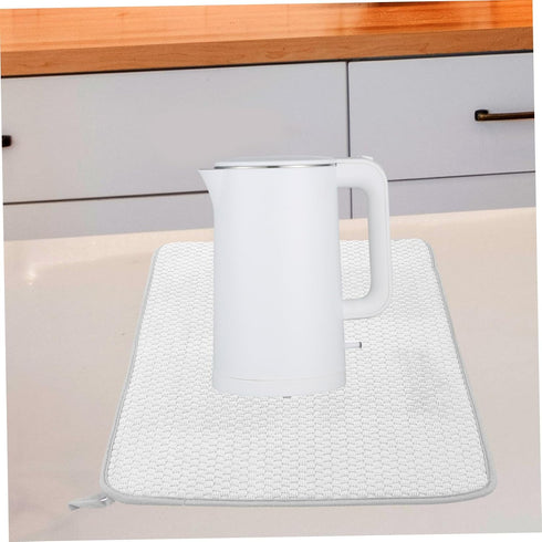 Ciieeo Kitchen Drain Mat Tableware Drying Mat Hot Pads Foldable Drying Mat Drying Pad Countertop Mat Dish Drying Mats Microfiber Dish Drying Mat D...