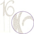 Ella Celebration 16 Cake Topper 16th Birthday Sweet 16 Party Supplies Decoration Ideas Silver Rhinestone Number (Silver)...