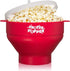 The Original Proper Popper Microwave Popcorn Popper, Silicone Popcorn Maker, Collapsible Bowl BPA Free & Dishwasher Safe - (Red)...