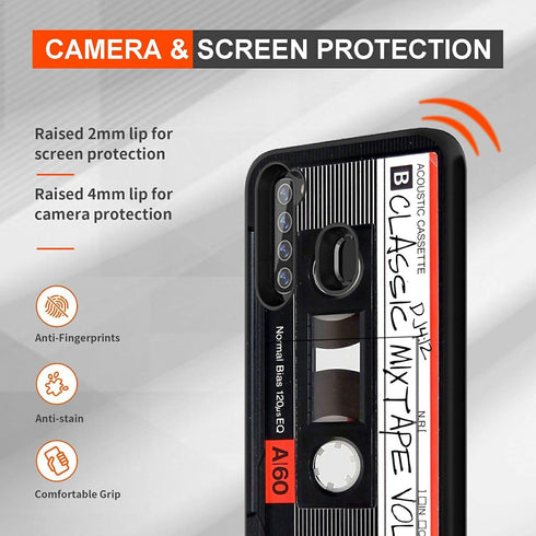 Rossy for Samsung Galaxy A21 Wallet Case with Card Holder, Dual Layer Hybrid Soft Silicone Hard PC with Kickstand Feature Shockproof Protective Fl...