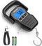 HEETA Fish Scale with Backlit LCD Display, Up to 110lb/50kg Digital Portable Hanging Fish Weight Scale with Hook & Measuring Tape for Home, Farm, ...