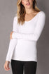 NIKIBIKI Women Seamless Long Sleeve Scoop Neck Top, Made in U.S.A, One Size...