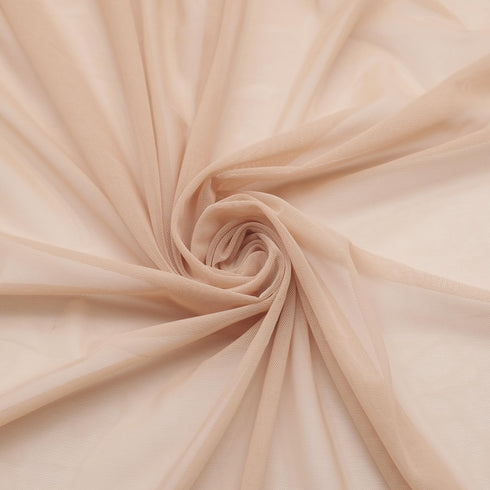 4-Way Stretch Mesh Fabric Nylon Spandex Power Mesh 60 Inch by 2 Yards Lightweight Sheer Mesh (Nude)...