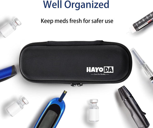 Insulin Cooler Travel Case, Diabetic Case Insulated Organizer Portable Cooling Bag for Insulin Pen and Medication Diabetic Care Supplies with 2 TS...