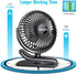 BESKAR Portable Clip on Fan Rechargeable, 4 Speeds Small Battery Operated Fan, USB Desk Fan with Strong Airflow, Sturdy Clamp for Golf Cart Office...