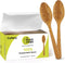 100% Biodegradable Spoons Made of Vegetable Fibers, 100 PCS of 6.7” Long Heavy-Duty and Splinter Free Eco-Friendly Spoons, Perfect Sustainable Cut...