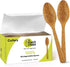 100% Biodegradable Spoons Made of Vegetable Fibers, 100 PCS of 6.7” Long Heavy-Duty and Splinter Free Eco-Friendly Spoons, Perfect Sustainable Cut...
