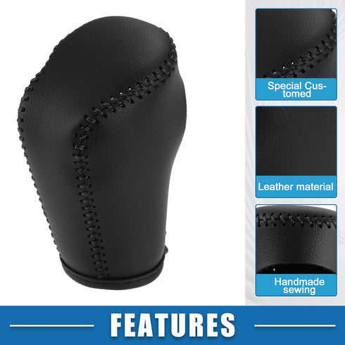 Car Gear Shifting Knob Cover Automatic Transmission Lever Trim for Mazda CX-5 2017-2022 Faux Leather Black...
