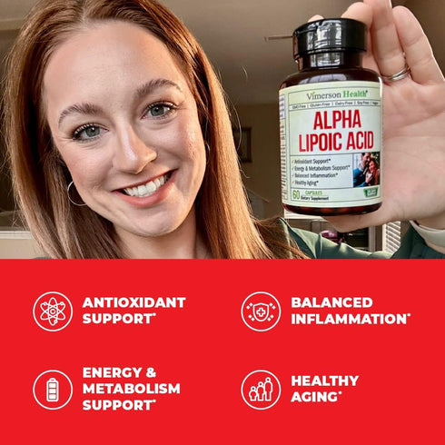 Alpha Lipoic Acid - ALA Nerve Support Supplement 650mg for Inflammation, Energy, Metabolism, Antioxidant & Aging Support. High Potency Alpha-Lipoi...
