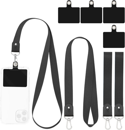 Phone Lanyard, 4 Pack Universal Nylon Cell Phone Lanyard Holder for Around the Neck for Women, Wrist Key Chain Lanyard Compatible with Most Smartp...