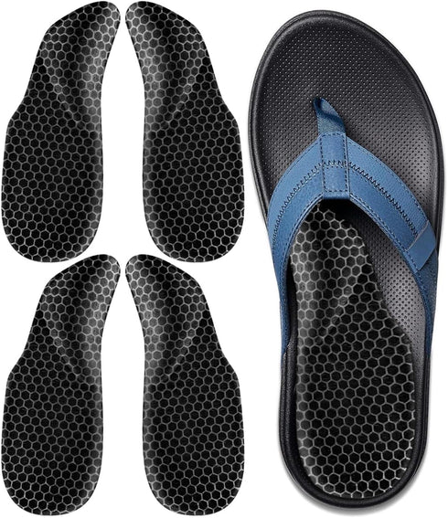 Dr.Foot Arch Support Shoe Inserts for Plantar Fasciitis Relief, Self-Adhesive Arch Pads Heel Cushion for Flats, Heel Pain, Gel Arch Insoles for Me...