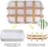 Bamboo Wooden Soap Dishes for Bathroom Bar Soap Holder Shower Soap Holder Sink Deck Bathtub Shower Tray (Two Pieces White)...