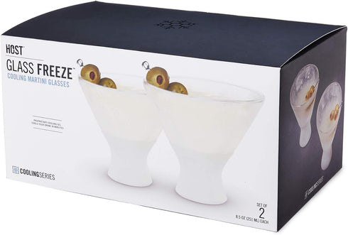 Host Stemless Martini Glasses, Cocktail Glasses, Double Walled Insulated Drinking Glass, Frozen Cups to Keep Your Drinks Cold, Set of 2...